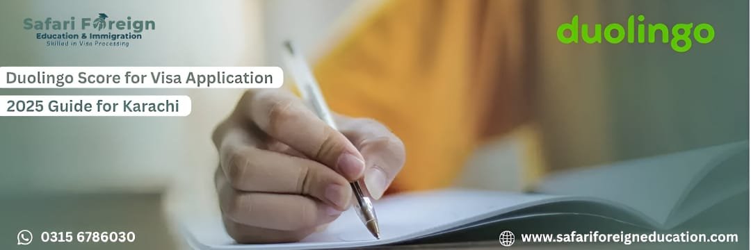 Duolingo score for visa application