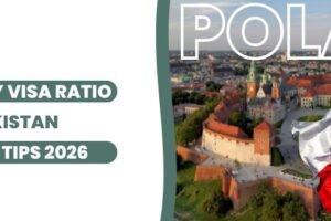 Pakistani student reviewing Poland study visa ratio from Pakistan and application trends for 2026
