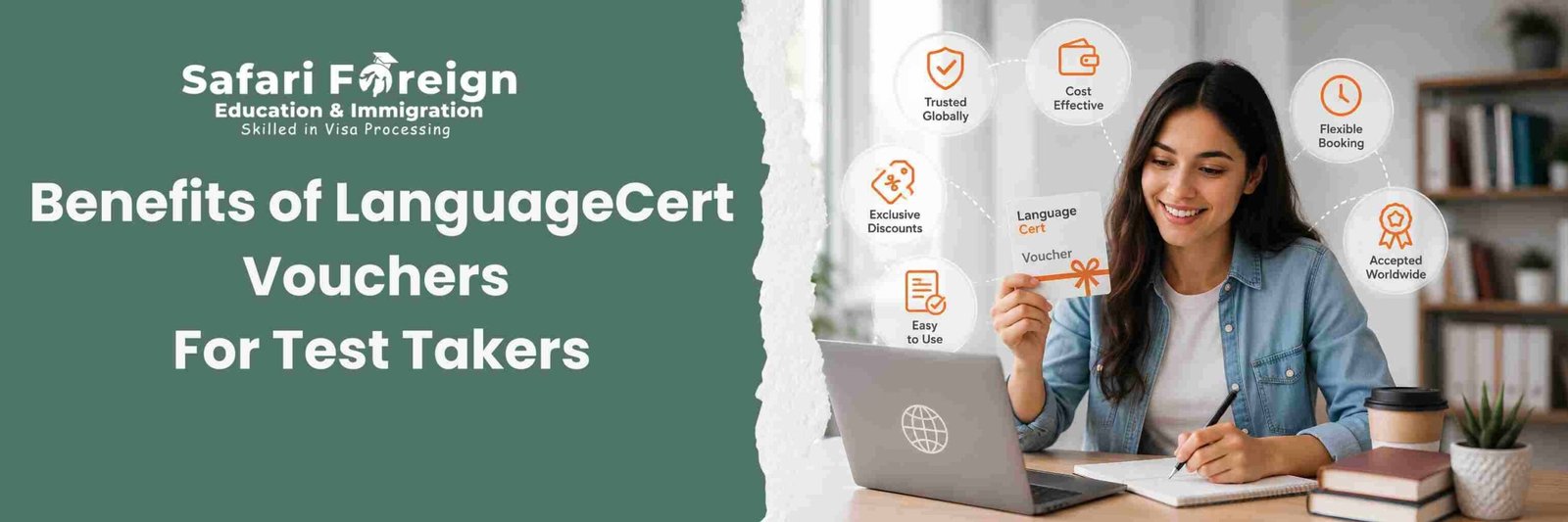 Benefits of LanguageCert Vouchers for Test Takers 1 Student using LanguageCert vouchers to book an English language test and prepare for an upcoming exam.