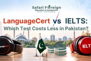 Comparing LanguageCert vs IELTS test costs in Pakistan before booking an English proficiency exam.