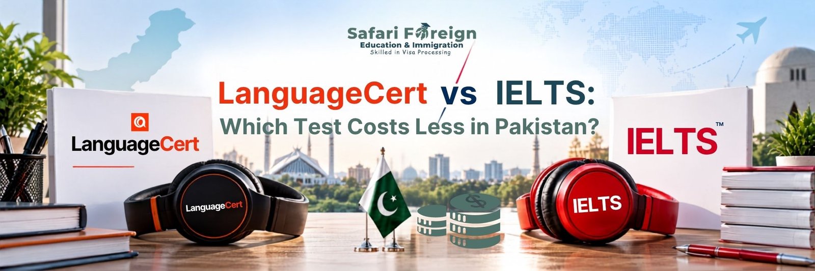 LanguageCert vs IELTS: Which Test Costs Less in Pakistan? 1 Comparing LanguageCert vs IELTS test costs in Pakistan before booking an English proficiency exam.