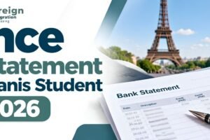 France bank statement for Pakistani students showing financial proof requirements in euro and PKR notes