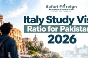 Italy study visa ratio for Pakistani students in 2026.